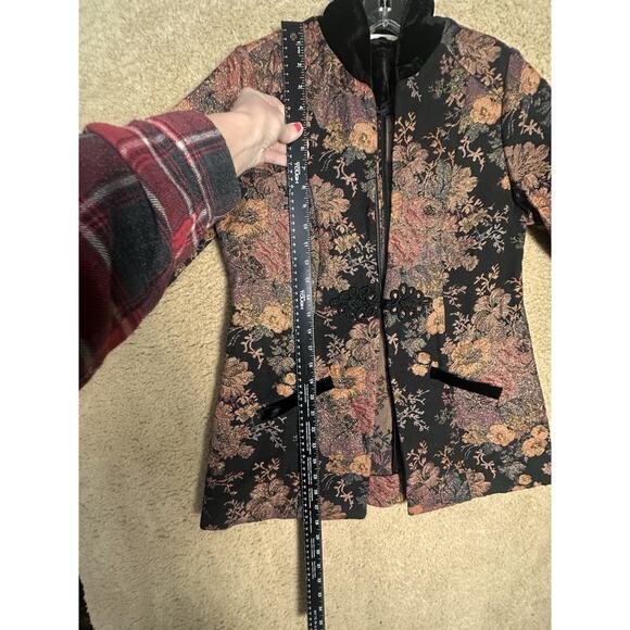 Soft Surroundings Westbury Garden Metallic Jacquard Jacket Blazer Sz Petite M - Picture 16 of 16